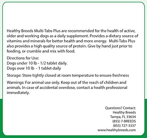 Healthy Breeds Toy Poodle Multi-Tabs Plus Chewable Tablets 180 Count