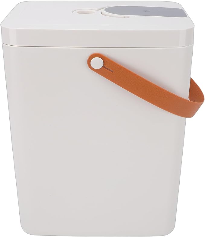 Vacuum Pet Food Bucket, 13L Large Capacity Airtight Dry Pet Food Bucket, USB Rechargeable Plastic Vacuum Sealed Storage Bin with Lid & Spoon for, Rice, Flour
