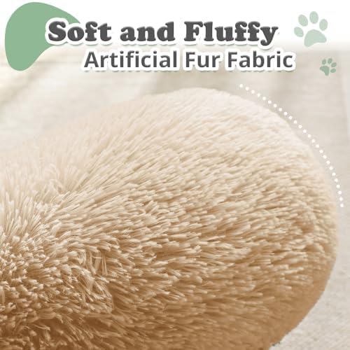 JOLLYVOGUE 23" Calming Donut Dog & Cat Bed