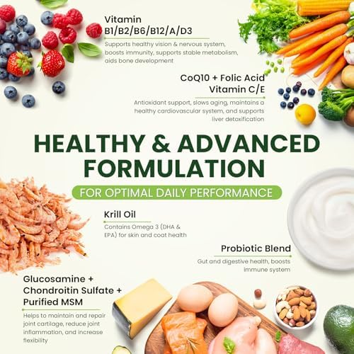 24-in-1 Dog Vitamins and Supplements 60 Ct Daily Multivitamin for Dogs