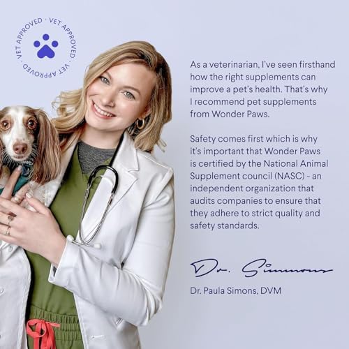 Wonder Paws B12 Supplement for Dogs – Vitamin B-12 for All Ages, Sizes & Breeds – Vitamin B12 for Dogs as Superior Methylcobalamin, Cobalamin & Folate (5-MTHF) – 90 Beef Flavored Chewables