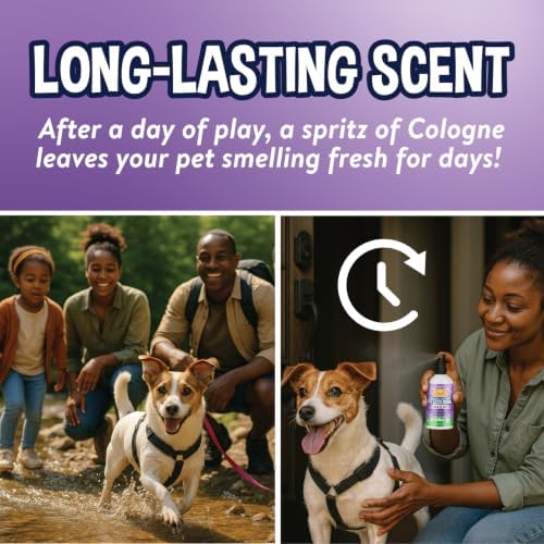 Bodhi Dog Natural Dog Cologne (Lilac) - Premium Scented Deodorizing Pet Perfume with Conditioner for Dogs & Cats - Keeps Pets Fresh & Clean - Gentle and Safe Formula, Made in USA (4 Fl Oz)
