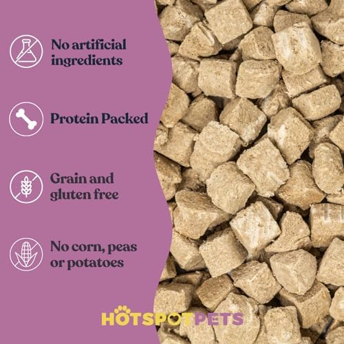 hotspot pets Freeze Dried Rabbit Treats for Dogs & Cats – Made in USA – (3 Ounce~100+pcs) Raw Single Protein Rabbit Bites Training Rewards & Food Topper – Grain Free, Low Calorie