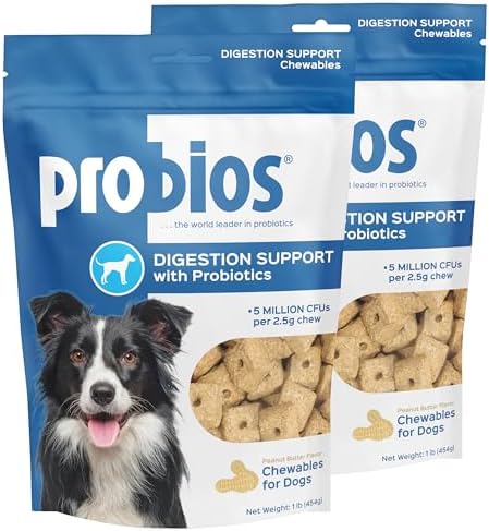 Probios Digestive Support Dog Chewables, 1 lb, 2-Pack