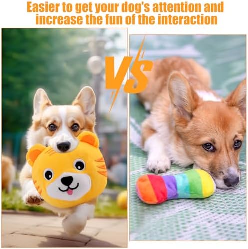 Interactive Plush Dog Toys, Interactive Puppy Toy Bouncing Rolling Dogs Ball Remote Control Dogs Toys with Music,Self Moving Pet Toy for Small/Medium/Large Bored Dog to Keep Them Busy(Tiger)
