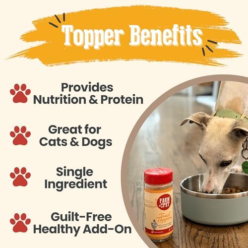 Farm To Pet - Dry Dog Food Topper - 4.7 oz Chicken Meal Toppers for Dogs, Single Ingredient, Lean, All Natural, Healthy Food for Small, Medium, Large Breeds, & Puppies, Made in USA