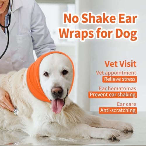 Nanaki Dog Calming Hoodie Ear Wraps for Dogs, Fireworks Ear Protection | Head Muffs Doggy Warp Anxiety Relief, Dog Hematoma Wrap, Pet Head Cover for Grooming and Force Drying Bathing Pet Protector
