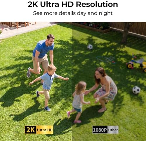 2K Wireless Security Cameras Solar Powered Outdoor Cameras