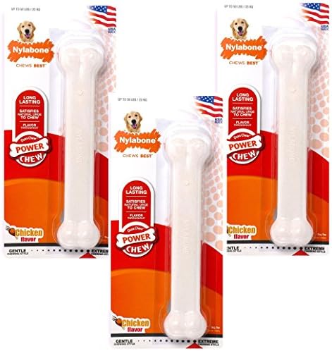 Nylabone 3 Pack of DuraChew Bone Dog Toy, XL/Giant, Chicken Flavor, Made in The USA