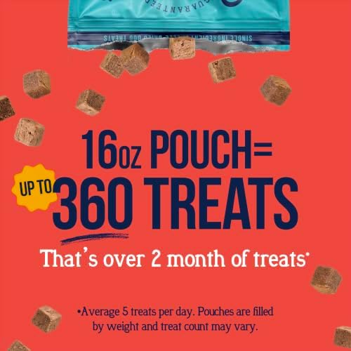 Stewart Freeze Dried Dog Treats, 100% Beef Liver, 16 oz Pouch