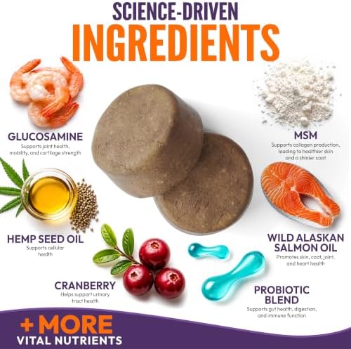 (2 Pack) Dog Multivitamin Chewable, 340 Chews, Dog Vitamins and Supplements | Glucosamine, Hip & Joint, Pet Immune Support, Gut & Heart Health - Senior & Puppy Multivitamin Pet Supplement, Made in USA