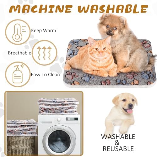Tuanse 4 Pack Soft Pet Bed Mat Small Dog Crate Fleece