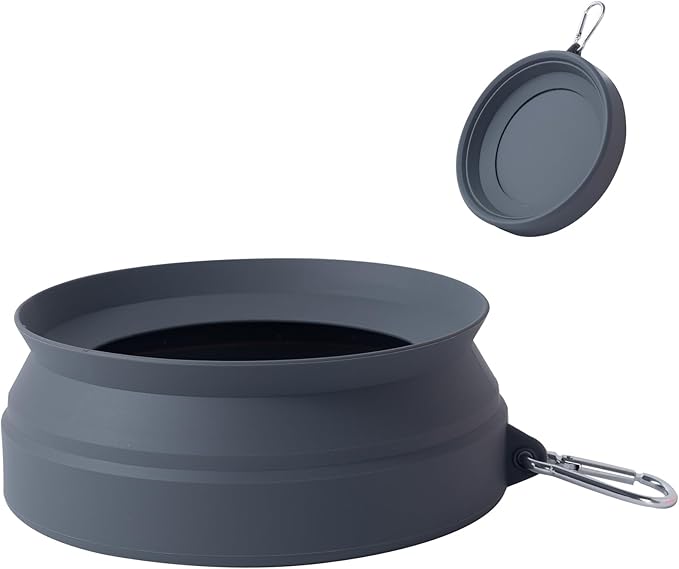 SLSON Spill Proof Dog Water Bowl for Cars, Dark Grey