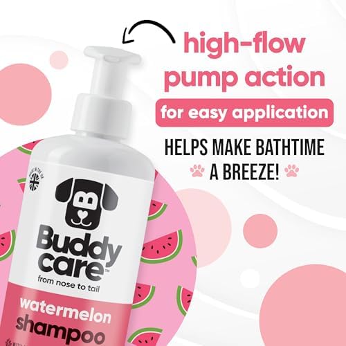 Watermelon Dog Shampoo by Buddycare | with Aloe Vera and Pro Vitamin B5 (50.72oz)