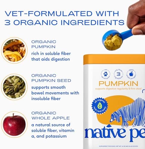 Native Pet Dog Calming Chews (60 Chews) & Organic Pumpkin for Dogs (8 oz.), Melatonin, 60 Chews