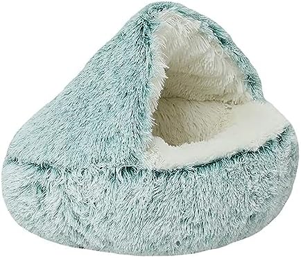 Calming Dog Cave Bed, Small, 20" D, Green