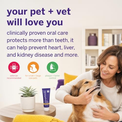 Petsmile VOHC Accepted Pet Toothpaste, London Broil 2.5 Oz, Cats + Dogs | VOHC Accepted, Calprox® Powered, Fights Plaque + Tartar, No-Brush Required, Human-Grade, 4-Month Supply, Clinically Proven