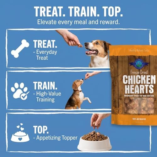 Shepherd Boy Farms Freeze Dried Chicken Hearts for Dogs & Cats - 8oz
