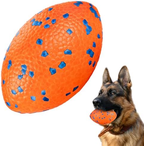 FUSOTO Dog Football Toy, 5.5in, Orange
