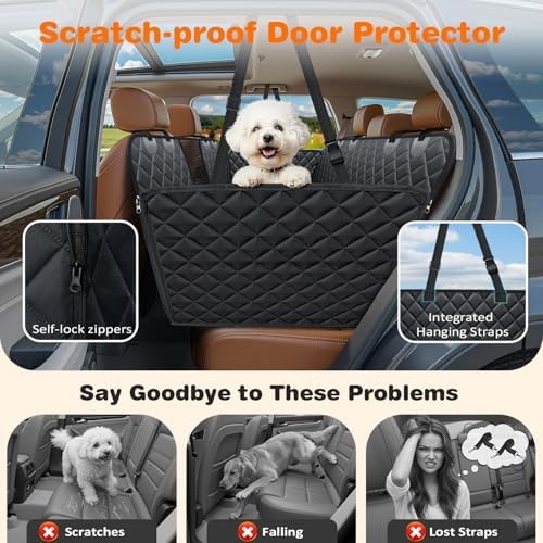 URPOWER 4-in-1 Dog Car Seat Cover - Waterproof Hammock