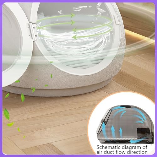 Ultra Quiet Automatic Pet Dryer for Cats & Small Dogs, Adjustable Temperature & Timer, Safe & Efficient Hair Drying Box for Home Grooming