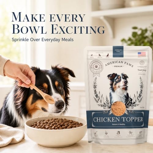 American Paws All-Natural Chicken Dog Food Topper - High Protein Pure Chicken Breast Flavor Enhancer for Picky Eaters, 4 oz Pouches (Pack of 2), Sourced and Made in USA