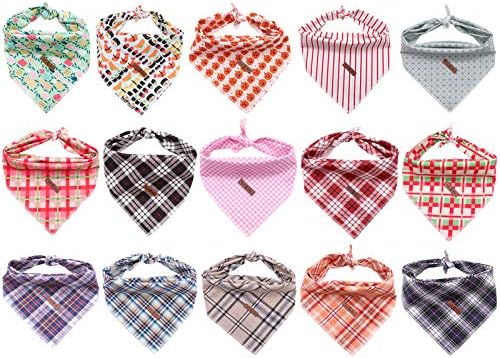 Lionet Paws Dog Bandana Washable Cotton Handkerchief Scarf Triangle Bandana for Small Medium Large, Small (Pack of 1), Small, Pink
