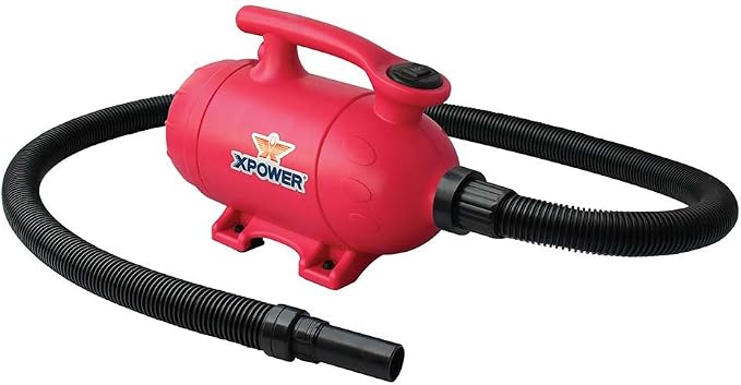XPOWER B-2 2 HP Pro-At-Home 2-in-1 Pet Force Dryer & Vacuum, Pink, 13" x 9" x 6"