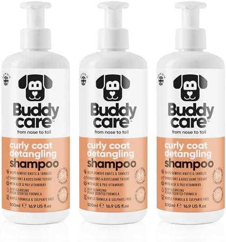 Curly Coat Dog Shampoo by Buddycare | with Aloe Vera and Pro Vitamin B5 (50.72oz)