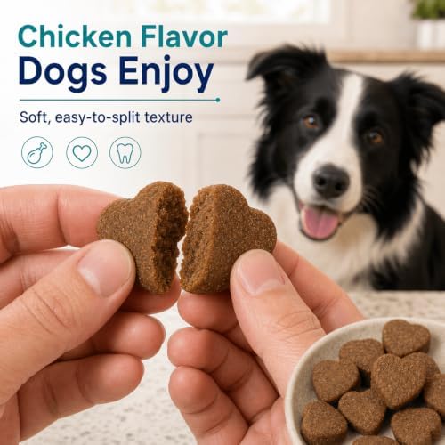 Dog Dental Chews for Bad Breath, 60 Soft Chicken Chews