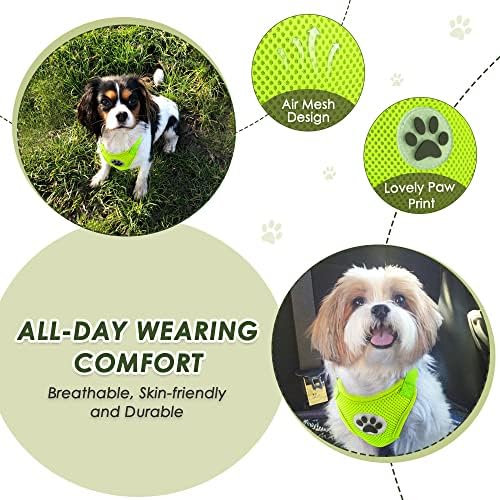 SlowTon Dog Car Harness & Seatbelt, Lime M