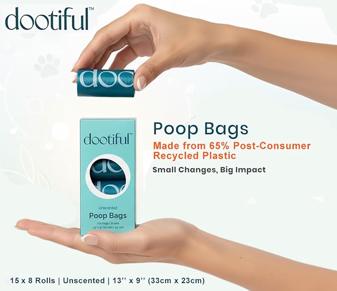 Dog Poop Bags - 240 Unscented Waste Bag, 65% Recycled Materials, Tear Resistant Pet Bags for Poop - 16 Rolls 100% Leak Proof - Extra Thick, Eco-Friendly Doggie Poo Bags for Hassle-Free Cleanup Outdoor