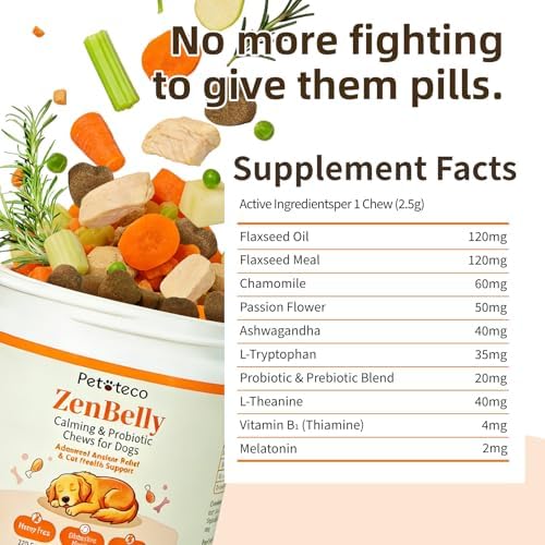 ZenBelly Calming Chews for Dogs, Hemp, Chicken