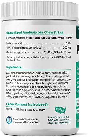 Wellnergy Daily Probiotic & Prebiotics Soft Chew for Dogs & Cats - Digestive Support for Diarrhea, Constipation, Upset Stomach, Indigestion & Gas - Helps Digestion, Allergy Skin & Immune Health 160ct