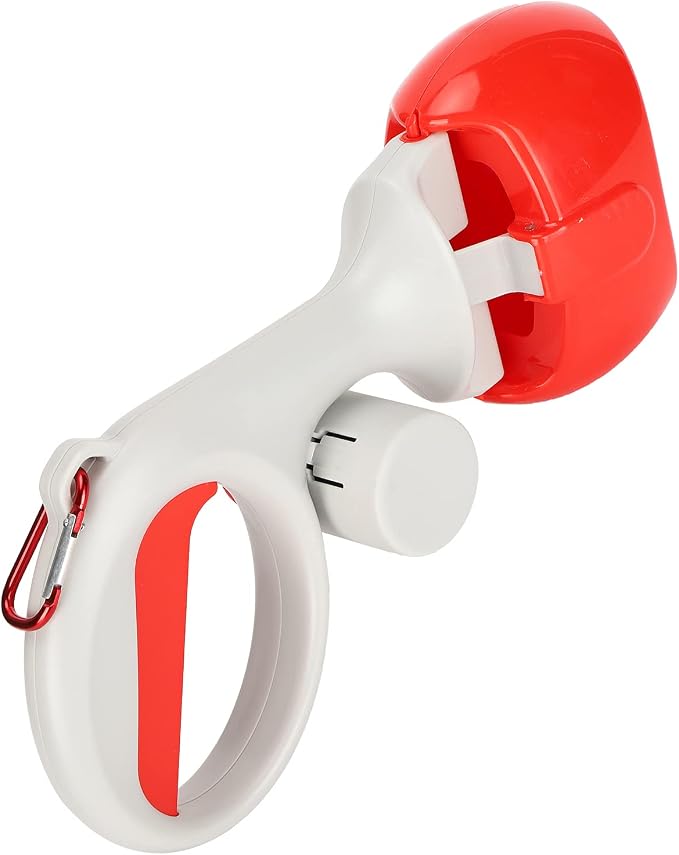Pet Poop Scooper, Portable Waste Cleaner Pet Toilet Picker Dog Cat Poop Picker with High Strength Materials and Springs(Red) Pooper Scoopers