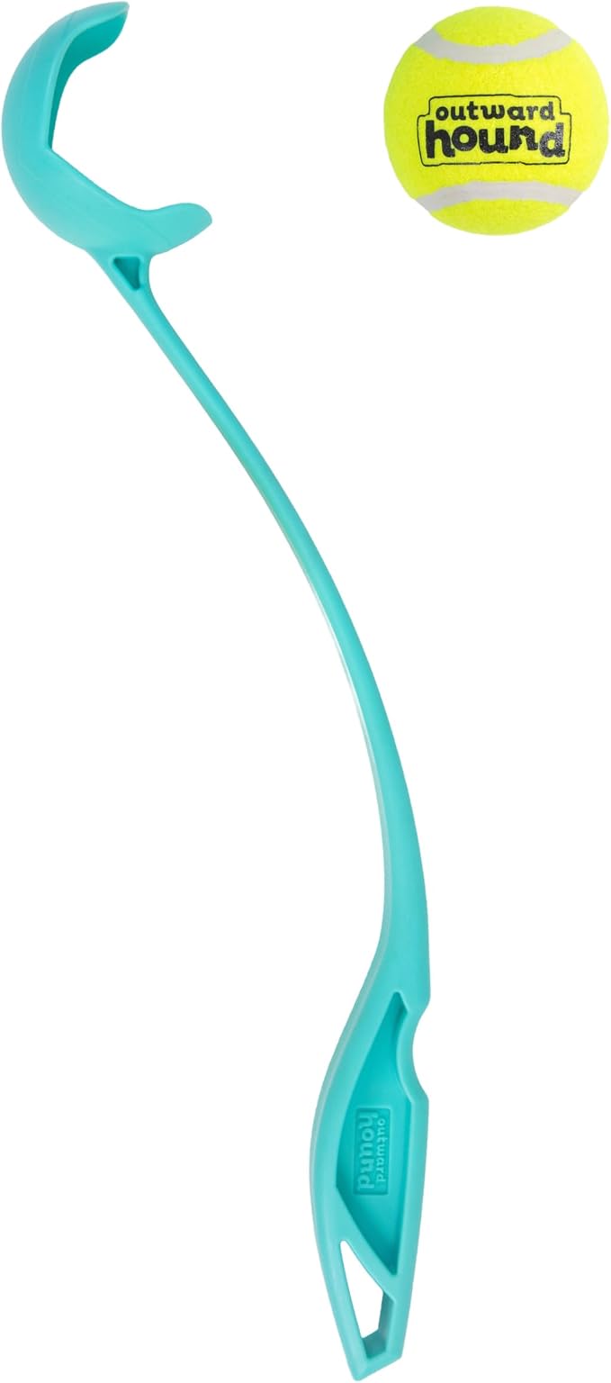 Outward Hound FlyFetch Launch-A-Ball Dog Ball Launcher Toy, 15.5", Medium