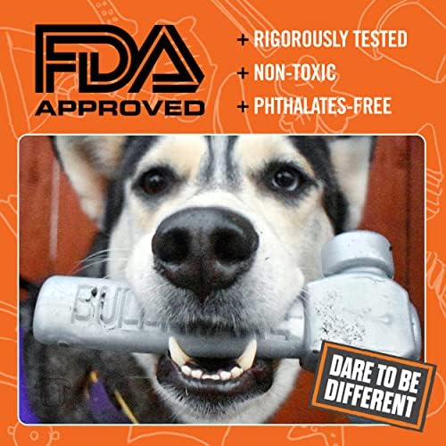 BULLYMAKE Tough Chew Hammer Dog Toy, Durable Nylon, Aggressive Chewers | Dog Chew Toy, Durable Nylon Chews, Aggressive Chewers, Hammer Shape, Interactive Play, Tough Toys for Dogs, Made in USA