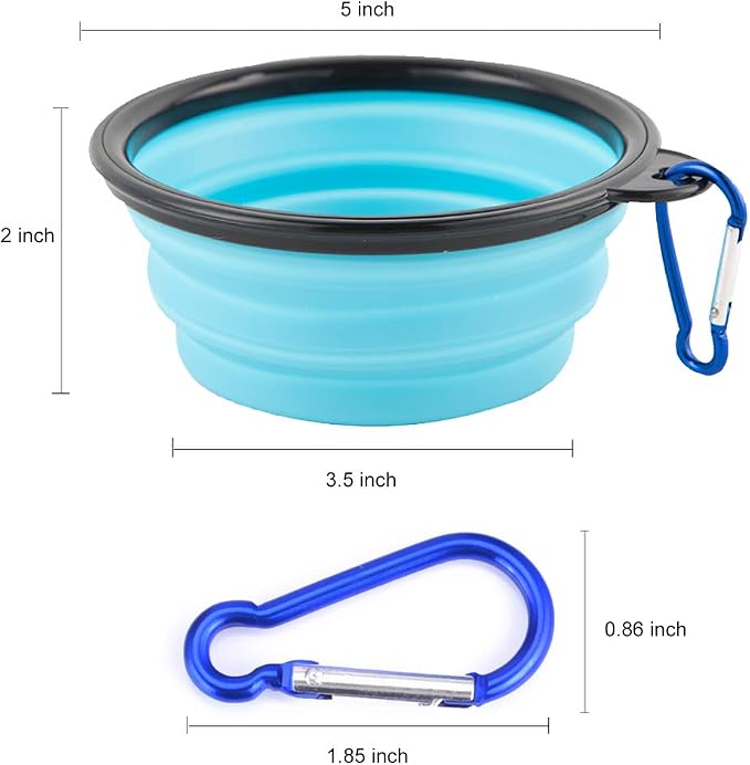 Collapsible Dog Bowls, Pack of 5