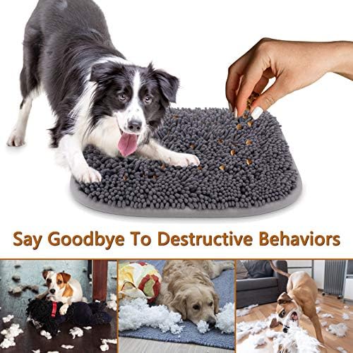 Snuffle Mat for Dogs, Interactive Puzzle Toys Feeding Games for Pets | 17'' x 21'' Sniff Mat for Boredom Helps Slow Eating and Keep Busy Encourages Natural Foraging Skills Stress Relief