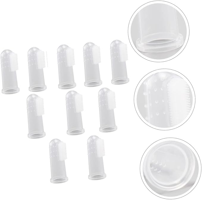 60pcs Silicone Finger Toothbrushes for Pets Dual-Sided Dog Cat Teeth Cleaning Tools Massage Bumps for Oral Health and for Dogs Cats and Animals