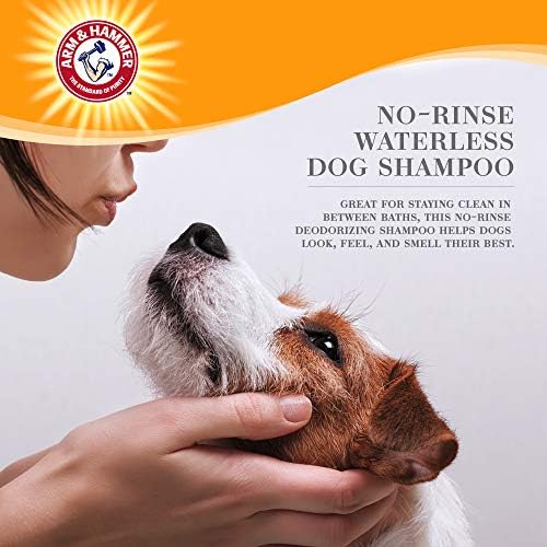 Arm & Hammer Ultra Fresh Waterless Dog Shampoo Foam, Juniper Mist, 8 Fl Oz | Baking soda foam, no-rinse waterless formula, juniper mist scent, daily pump bottle use