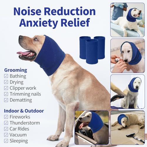 Nanaki Dog Calming Hoodie Quiet Head Cover Sleeve-Ear Covers Hood for Noise | Dog Snood for Fireworks,Bath, Grooming and Force Drying Head Protection, Anxiety Relief and Calming, Dog Neck and Ear Warmer