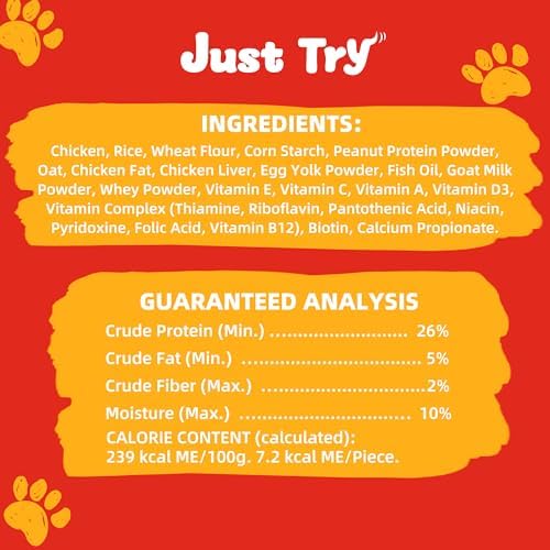 Just Try 15 OZ Multivitamin Dog Treats Vitamins for Dogs Puppy Training Treats Healthy Dog Treats
