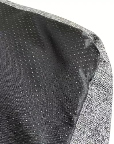 Dog Car Seat Bed - Black and White Checkered, Anti-Anxiety Calming Sofa Bed, Safety Belt