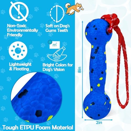 BABORUI Floating Dog Pool Toy, Blue Stick