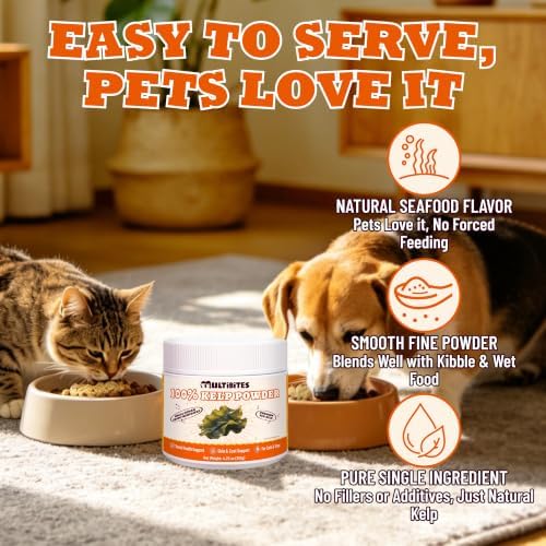 100% Kelp Powder for Dogs & Cats - Nutrition Supplement 4.23oz