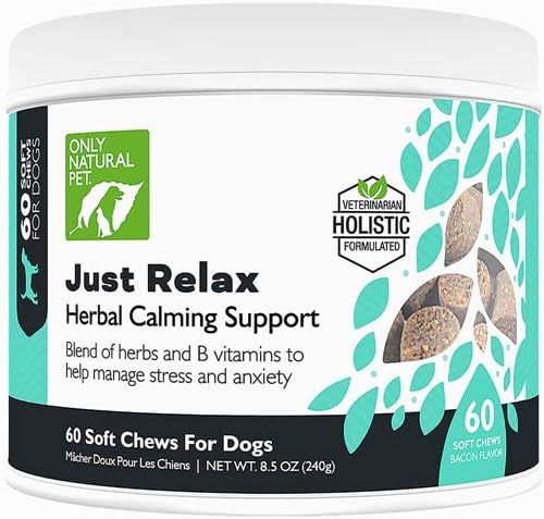 Only Natural Pet, Just Relax Herbal Calming Soft Chews for Dogs, 60 Soft Chews