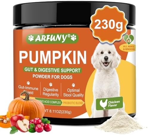 Pumpkin Powder for Dogs, Daily Support Dog Digestion Health, Chicken Flavor