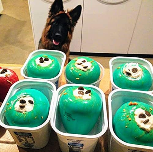 Chew King by Mammoth Premium Treat Dispensing Dog Toy, Durable Natural Rubber Chew Toy, Safety Air Vent, Interactive Enrichment Toy for Aggressive Chewers, Medium Pack of 2- Teal