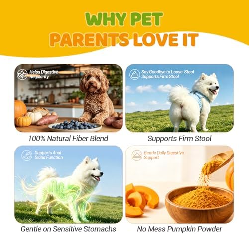 Pumpkin Powder for Dogs - Fiber Supplements Pumpkin Puree for Dogs